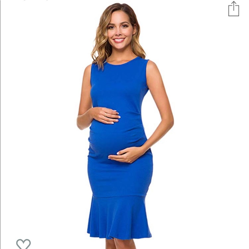Maternity Dress Mermaid Flare Ruffle
